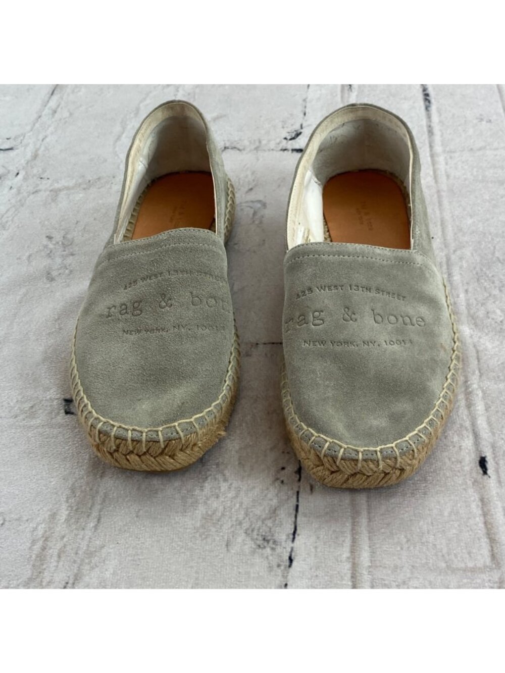 Rag & Bone Suede VGUC Espadrilles Beige Size 37 Womens Casual Slip-On Shoes - Picture 4 of 16